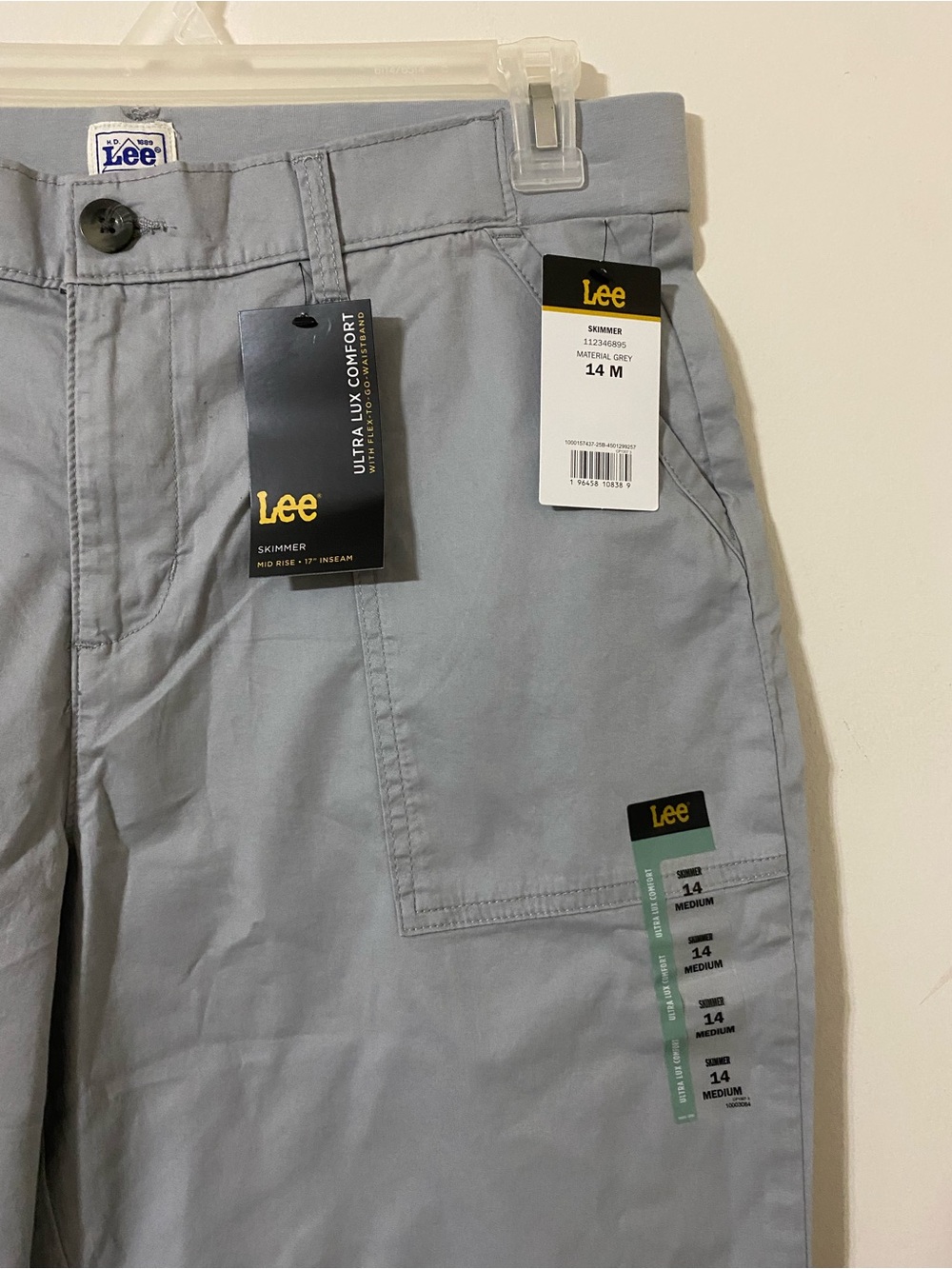 Lee Ultra Lux Comfort Flex Skimmer Utility Capris Size 14M NWT - Picture 6 of 12